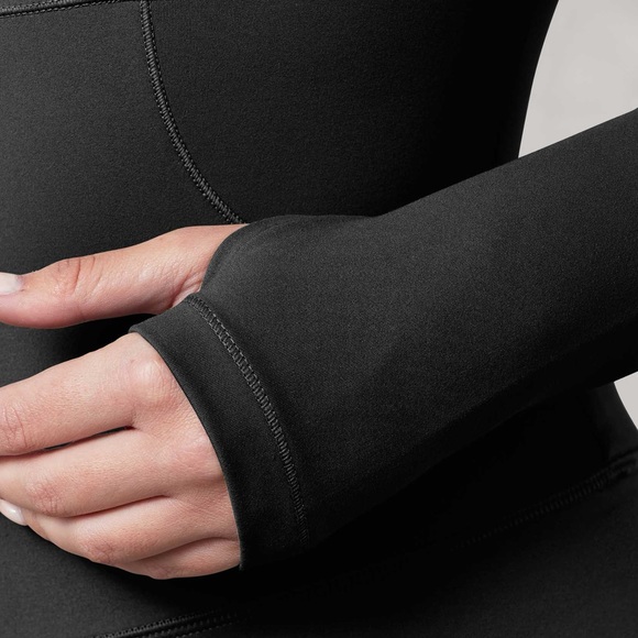 THE GIVING MOVEMENT RECYCLED SOFTSKIN Long Sleeve Bodysuit - Pitch Black - Picture 3 of 8